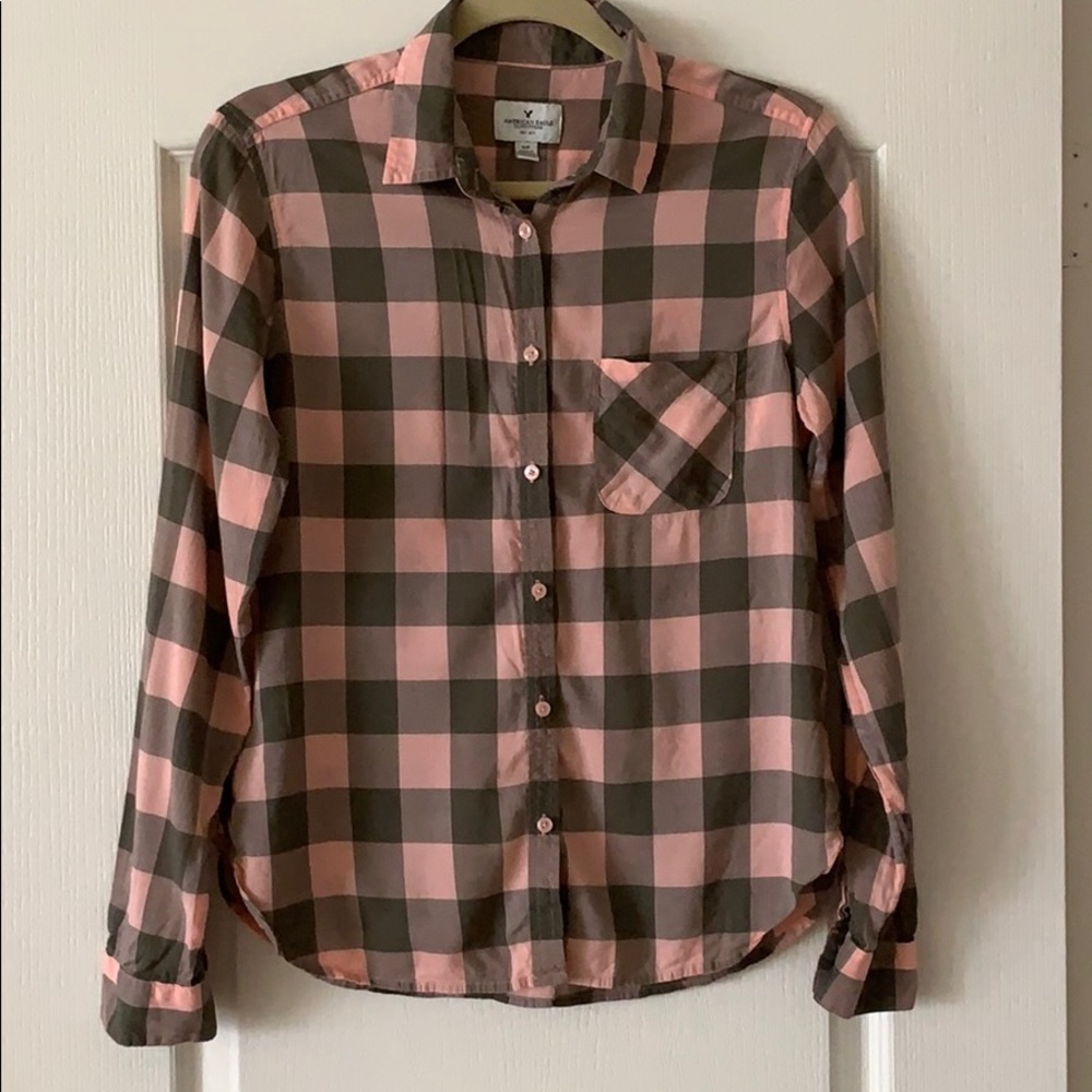 American Eagle 🦅Gingham  Shirt